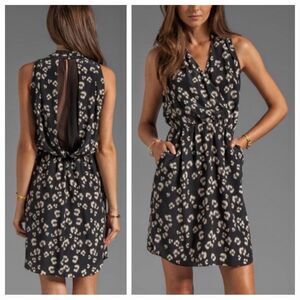 Rebecca Taylor Silk Leopard Dress Nordstrom Bobcat Print 2 Pockets